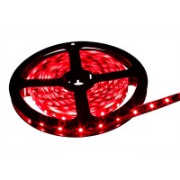 LED стрічка 3528 подвійна щільність, герметична, колір червоний, 120 світлодіодів на метр