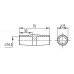 Сполучна муфта для забивних стрижнів заземлення d14,2мм, латунь, NE1306, DKC
