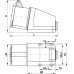 Розетка стаціонарна 3Р+PЕ 32А 380В IP44 IEK