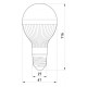 Лампа світлодіодна e.save.LED.G50C.E27.3.2700 тип груша, 3Вт, 2700К, Е27