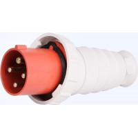 Силова вилка переносна e.plug.pro.4.63, 4п., 380В, ІР 67, 63А (034)