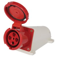 Силова розетка стаціонарна e.socket.pro.4.63, 4п., 380В, ІР 67, 63А (134)