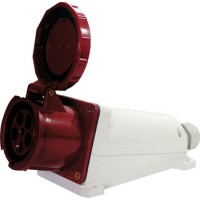 Силова розетка стаціонарна e.socket.pro.5.63, 5п., 380В, ІР 67, 63А (135)