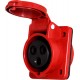 Силова розетка вбудована e.socket.pro.3.16.wall, 3п., 230В, 16А (413)
