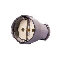 Розетка переносна e.socket.003.16.black, з з/к, 16А чорна, E.NEXT