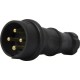 Силова вилка переносна каучукова e.plug.rubber.070.32, 4п., 32А, E.NEXT