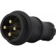 Силова вилка переносна каучукова e.plug.rubber.060.16, 4п., 16А, E.NEXT