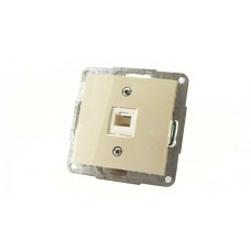 Панель 1-ая для установки разъема RJ-12/RJ-45 стандарта WE FIORENA сл./кость 22007803