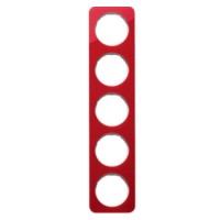 Рамка 5Х червоний прозорий/пол.білизна, акрил, R.1 10152349