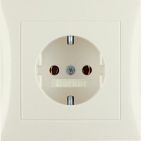 Розетка із з/к цільна з рамкою, біла, 16А/250В S.1 47428982