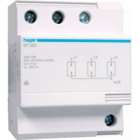 Грозозащитный розрядник класса 1, 3п, 100kA, Up&lt,=4kB, 4м SP320