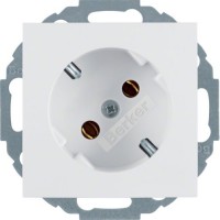 Розетка із з/к з упором на 45град., Пол.білізна, 16А/250В S.1 47278989