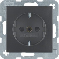 Розетка із з/к, защ. контактів, антрацит, 16А/250В S.1 47231606