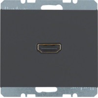 HDMI-розетка, подключение сзади под углом 90град., Антрацит, K.1 3315437006