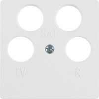 Накладка для антеної розетки 4 отвори, пол.білізна-matt S.1 14841909