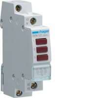 Індикатор потрійний LED, 230В, 3 червоні, 1м SVN127