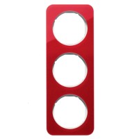 Рамка 3Х червоний прозрачний/пол.білизна, акрил, R.1 10132349