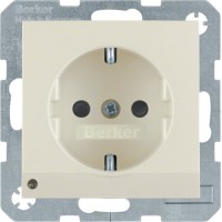 Розетка із з/к з защ. від дітей з LED-підсвічуванням, біла, 16А/250В S.1 41098982