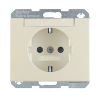 Розетка з з/к з полем д/надпису, біла, 16А/250В ARSYS 47390002