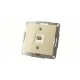 Панель перша для установки роз'єму RJ-12/RJ-45 стандарту WE FIORENA сл./кістка 22007803