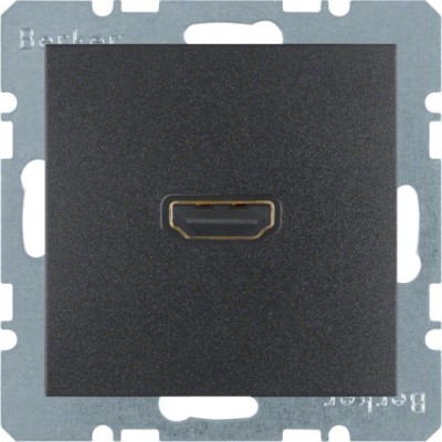 HDMI-розетка, подключение сзади под углом 90град., Антрацит S.1 3315431606