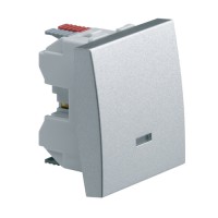 Вимикач універсальний з можл.підсвічування 2М Systo титан, 10А/250В WS002T