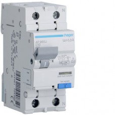 Дифференциальный автоматический выключатель 1+N, 10A, 300 mA, С, 6 КА, A, 2м AF960J