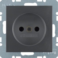 Розетка без з/к, защ. контактів, антрацит, 16А/250В S.1 6167331606