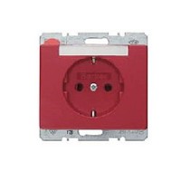 Розетка з з/к з полем для надпису, червона, 16А/250В ARSYS 47390062