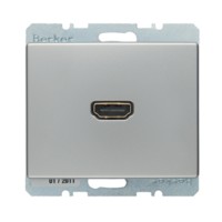 HDMI-розетка, підключення сзаду під кутом 90град., сталевий лак, ARSYS 3315439004