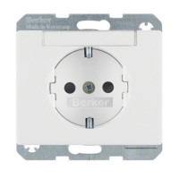 Розетка з з/к з полем д/надпису, пол.білизна, 16А/250В ARSYS 47390069