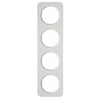 Рамка 4Х пластик/пол.білизна, R.1 10142189