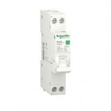 Компактний дифавтомат RESI9 Schneider Electric 10 А, 10 мA, 1P+N, 6кA, крива, тип А