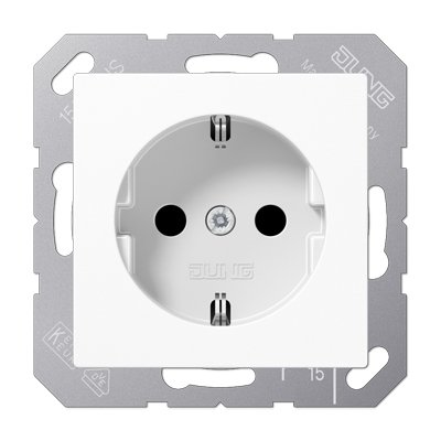 Розетка SCHUKO с защитными шторками 230V/16A ECO PROFI, (цвет белый)