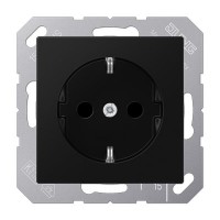 Розетка із з/к 230V/16A ECO PROFI, колір матовий чорний