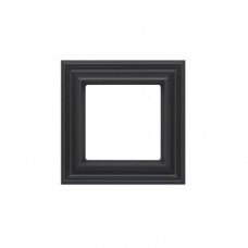 Рамка 1-постовая ECO PROFI DECO, цвет матовый черный