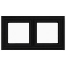 Рамка 2-постовая ECO PROFI DECO, цвет матовый черный