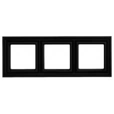 Рамка 3-постовая ECO PROFI DECO, цвет матовый черный