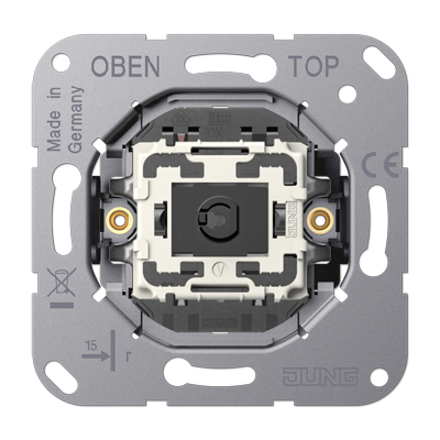 Тумблерный выключатель, одна группа 10 А / 250 В~, 1-полюсный JUNG K501EU