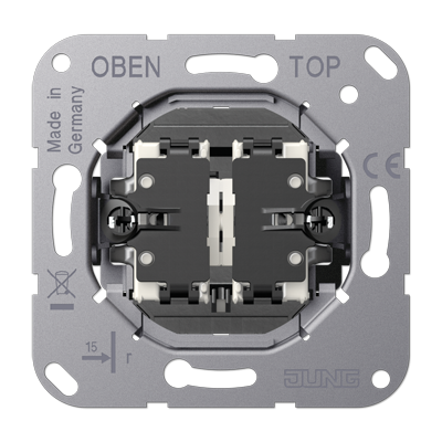Тумблерный выключатель, две группы 10 А / 250 В~, проходной JUNG K509EU