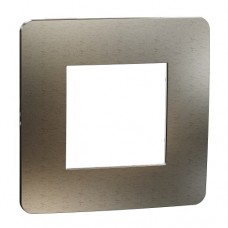 Рамка 1-постовая Unica New Studio Metal NU280250M матовая бронза/белый
