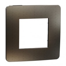 Рамка 1-постовая Unica New Studio Metal NU280253M матовый никель/антрацит