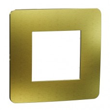 Рамка 1-постовая Unica New Studio Metal NU280259M матовое золото/белый