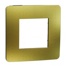 Рамка 1-постовая Unica New Studio Metal NU280262M матовое золото/антрацит
