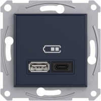 USB розетка А+С, 3 А, 45 Вт, антрацит, Asfora, Schneider Electric, EPH2700471