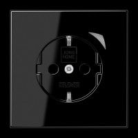 Розетка із з/к та захистом JUNG HOME BTLS1521SSW чорний