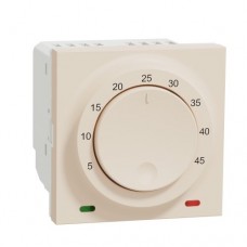 Термостат электронный, 8А, встроенный термодатчик, Unica New NU350144 бежевый