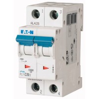 Автоматичний вимикач Eaton PL7, 2-полюси 4 Ампера тип D, 10kA