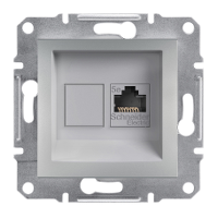 Розетка компьютерная RJ45 кат.5е UTP Asfora, (цвет алюминий) EPH4300161