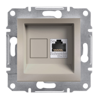 Розетка компьютерная RJ45 кат.5е UTP Asfora, (цвет бронза) EPH4300169